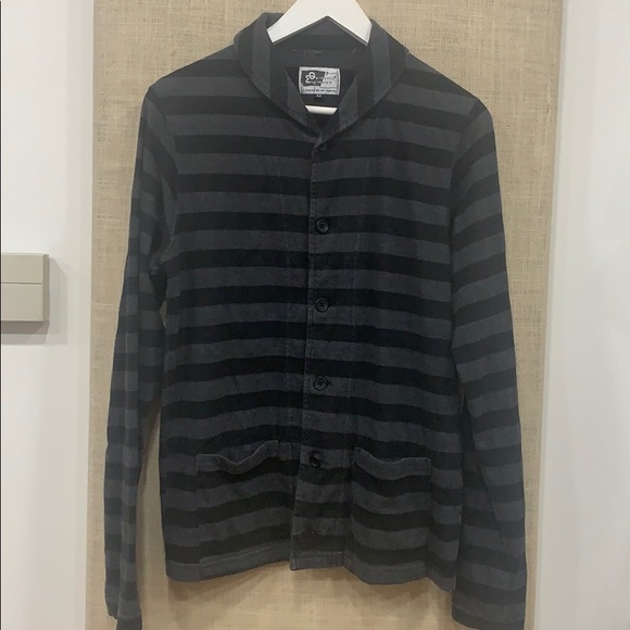 engineered garments Other - EG prison stripe button up cardigan